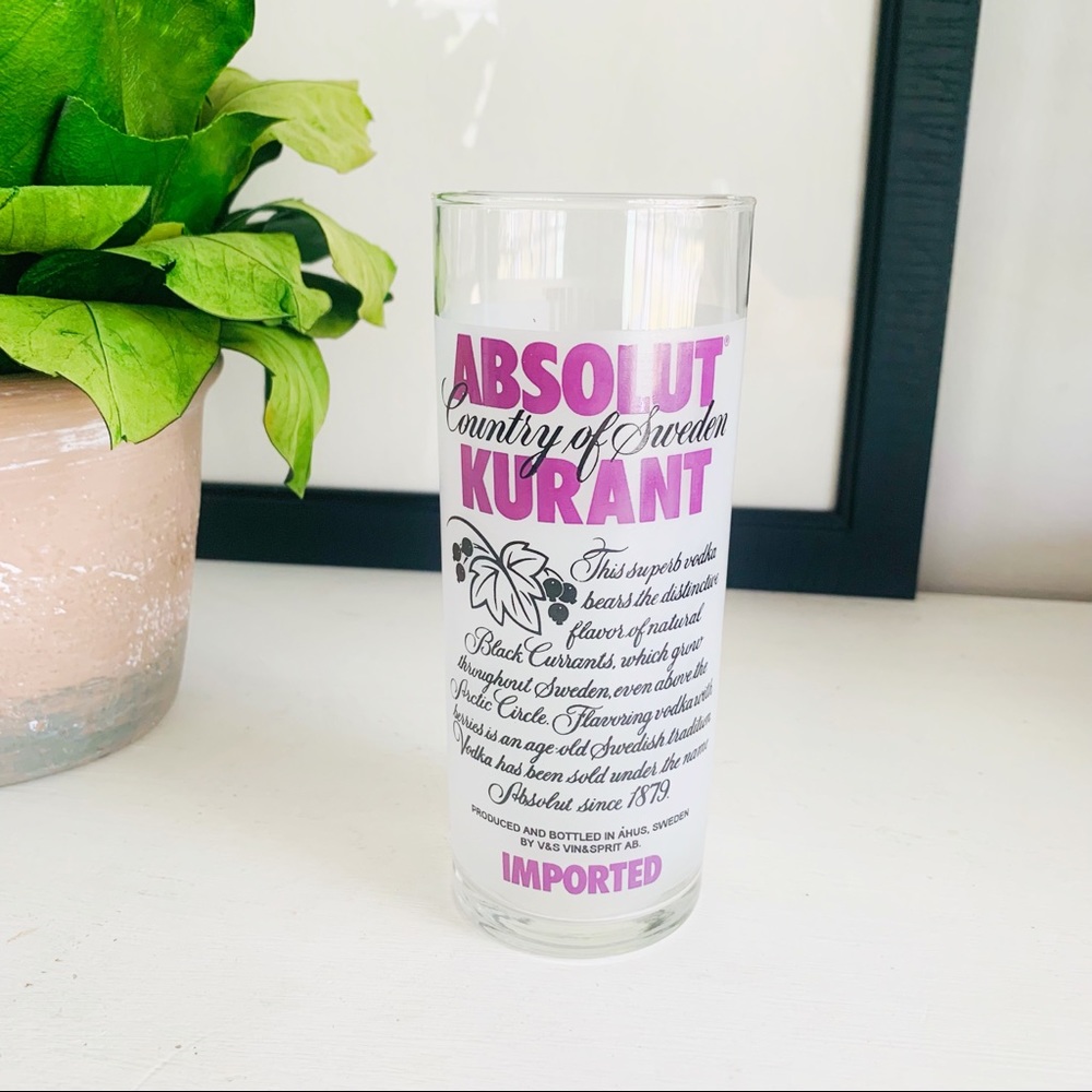 ✨ABSOLUT KURANT✨Vodka Collectors high ball glass✨Vintage